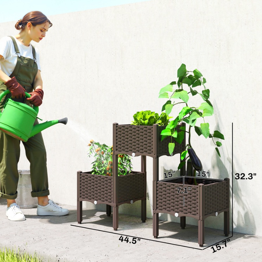 Plastic Raised Garden Bed with - đánh giá và giá Self-Watering Planter